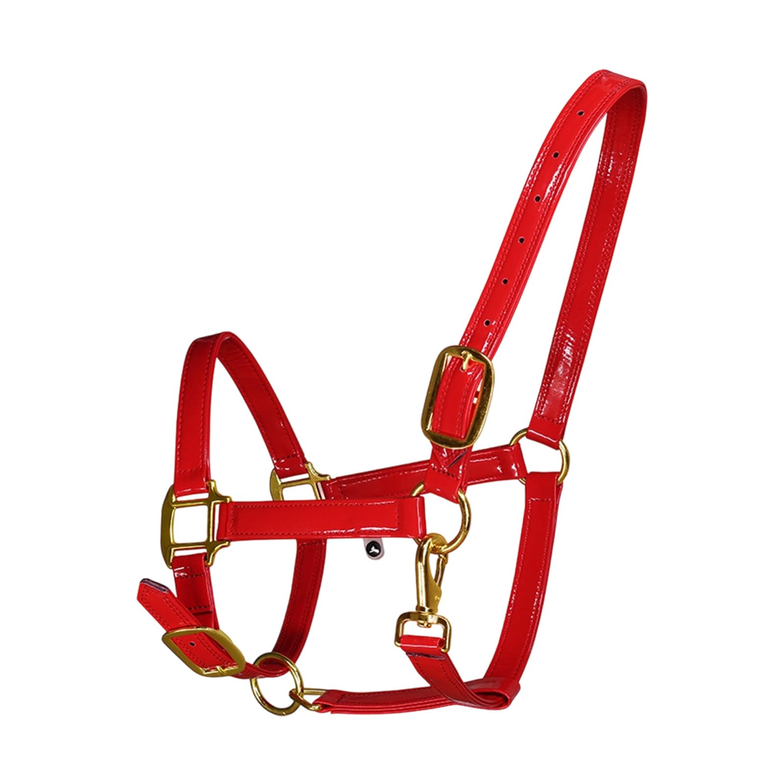Caballo de cuero elegante de alta calidad con hebillas de aleación, impermeable y resistente al olor, para ecuestres, deportes, ecuestres, caballo, cabeza