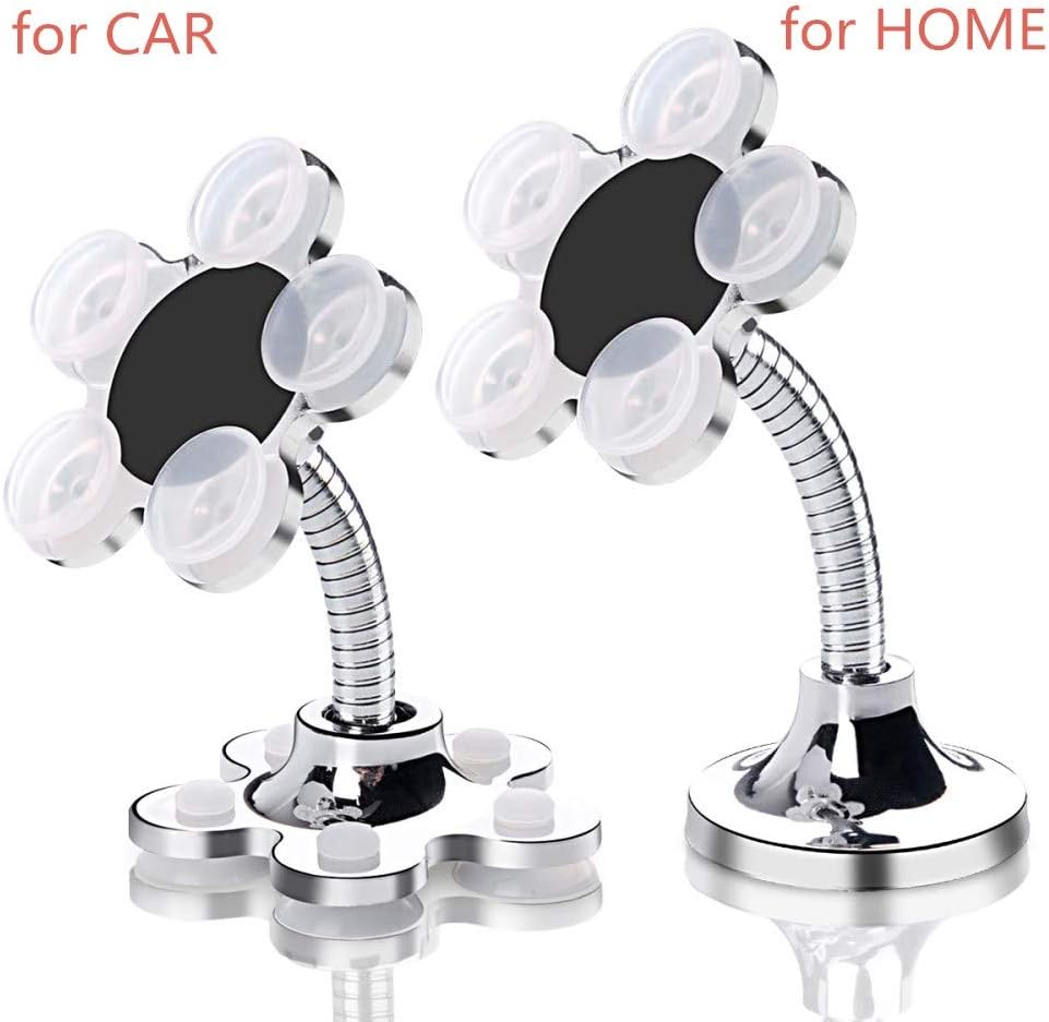 Magic Sucker Mobile Phone Holder, Dashboard Car Phone Mount Suction Desktop Cell Phone Stand for Phones & Mini Tablets, Included 2 Pieces