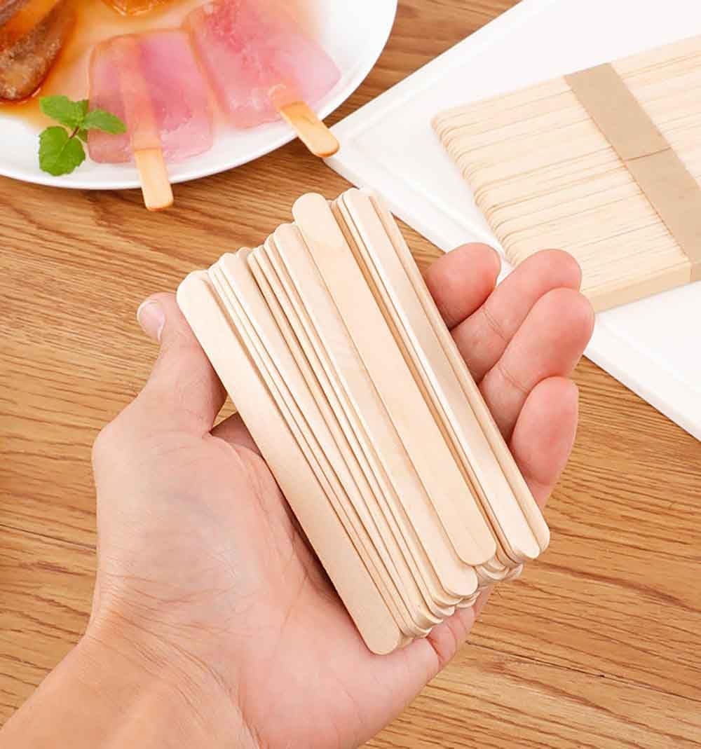 Craft Sticks Ice Cream Sticks Natural Wood Popsicle Craft Sticks (150 Pieces,11cm Length)