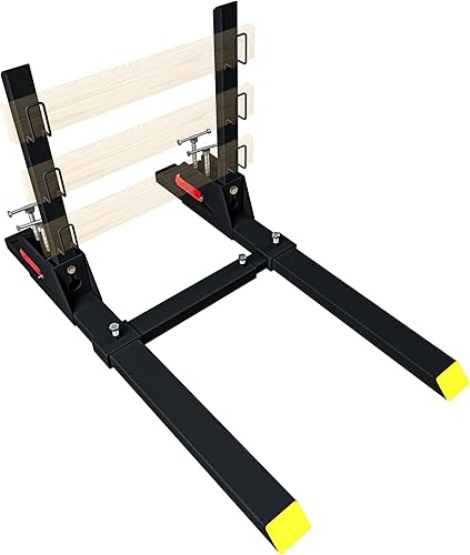 MAHLER GATES Horquillas de palet de alta resistencia de 4000 libras con barra antivuelco, accesorio de tractor de 58.86 pulgadas con barra