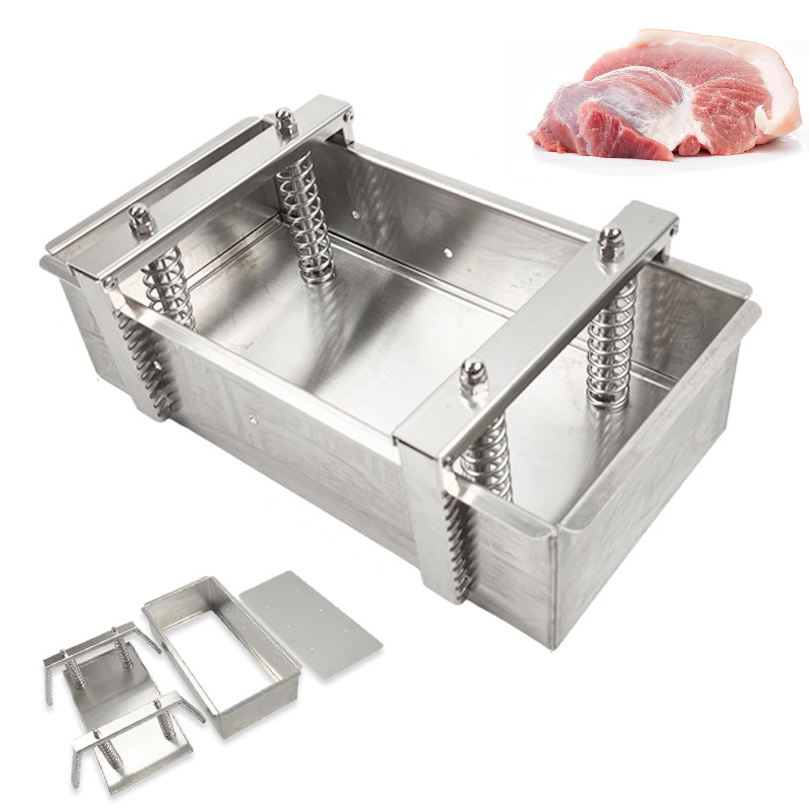 ZHJOPP Stainless Steel Meat Press Tool for Patty Forming, Ideal for BBQ, Fish, Chicken, Bacon, and Steak,for Commercial Restaurants (5kg)
