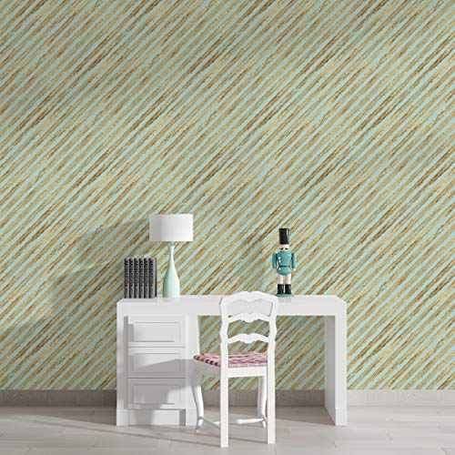 Image of DWELLSINDIA Diagonal Striped Self Adhesive Wallpaper Waterproof, Scratch Resistant, Laminated 41cm x 244cm