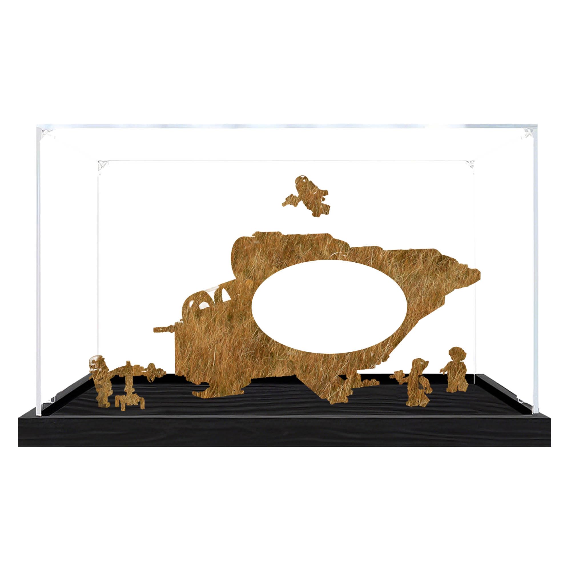 Clear Acrylic Showcase Box, Fits for for Le-go 75447 Sets (Black 3mm)