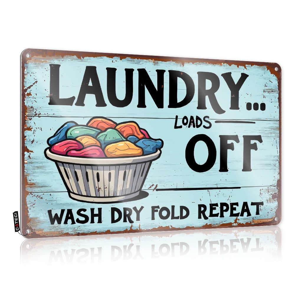 Tinsign Decor Laundry Basket With Clothes. Tin Sign Tin Sign Funny Bar Sign Home Decor(30X40CM)