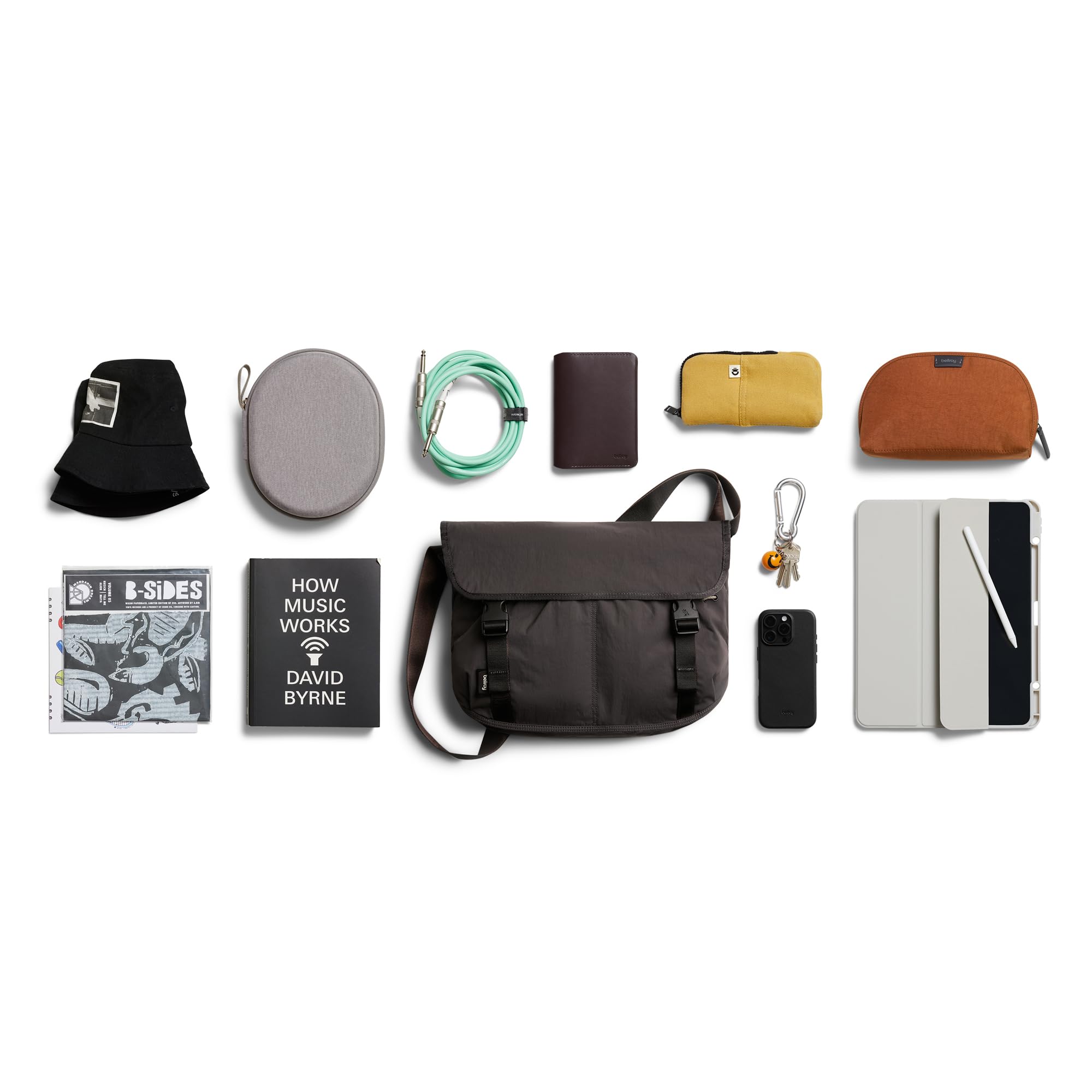 Bellroy Cinch Messenger (borsa a tracolla leggera da 12 litri, tessuto resistente all'acqua, organizzazione senza sforzo) - Charcoal