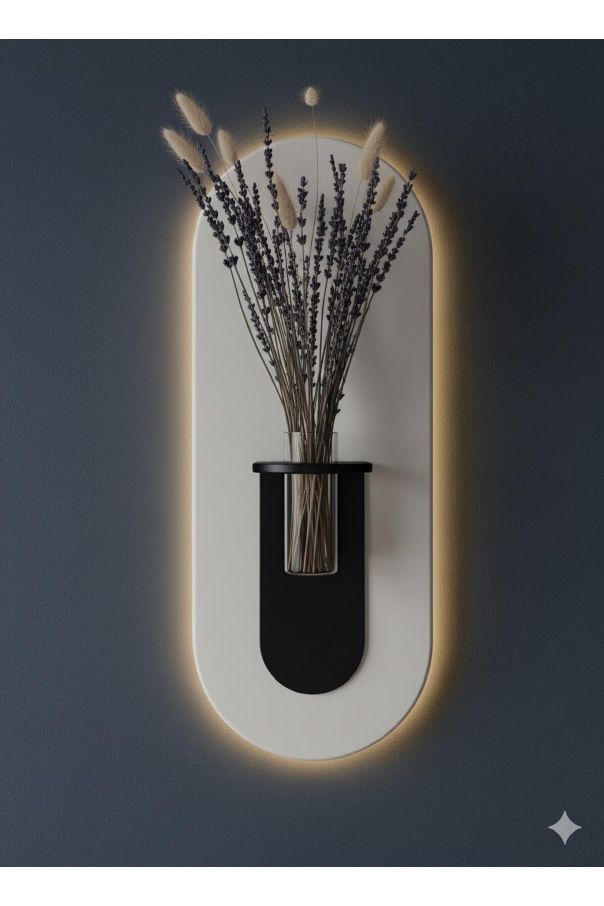 Étagère murale bois LED SODEF Gardenya 27x65 cm anthracite pour salon moderne