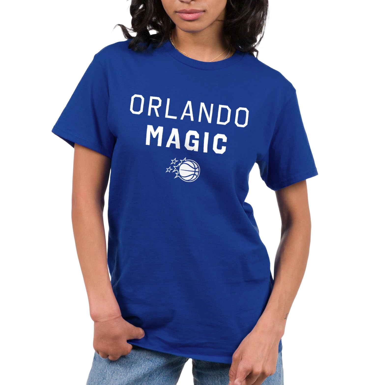 Junk Food NBA - Core Stacked Adult SS T-Shirt, Royal Blue, M - Image 2