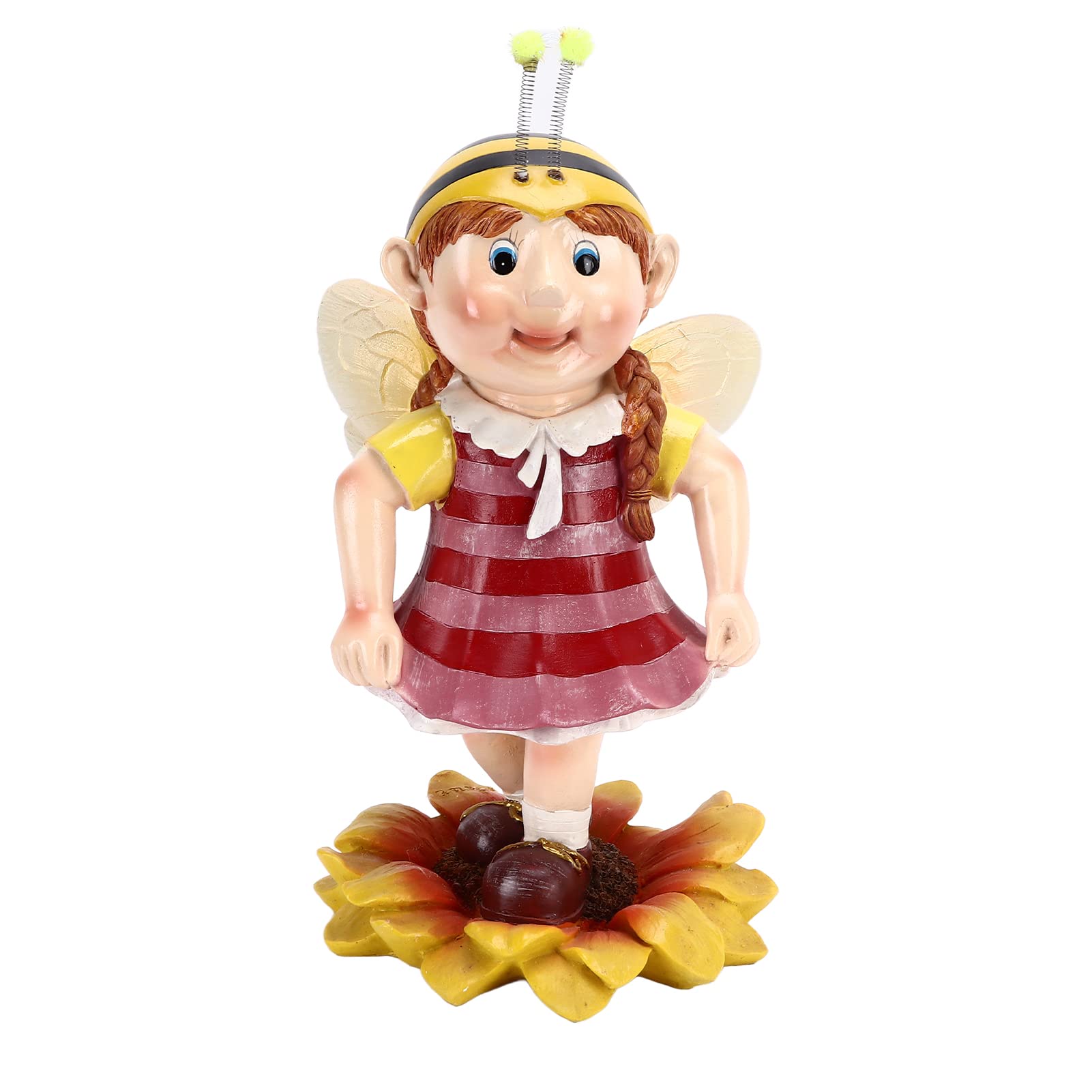 śliczna pszczoła posąg z żywicy wodoodporna dekoracja w stylu retro figurka zwierzątko rzemiosło do wewnątrz i na zewnątrz trawnik Patio dekoracja ogrodowa