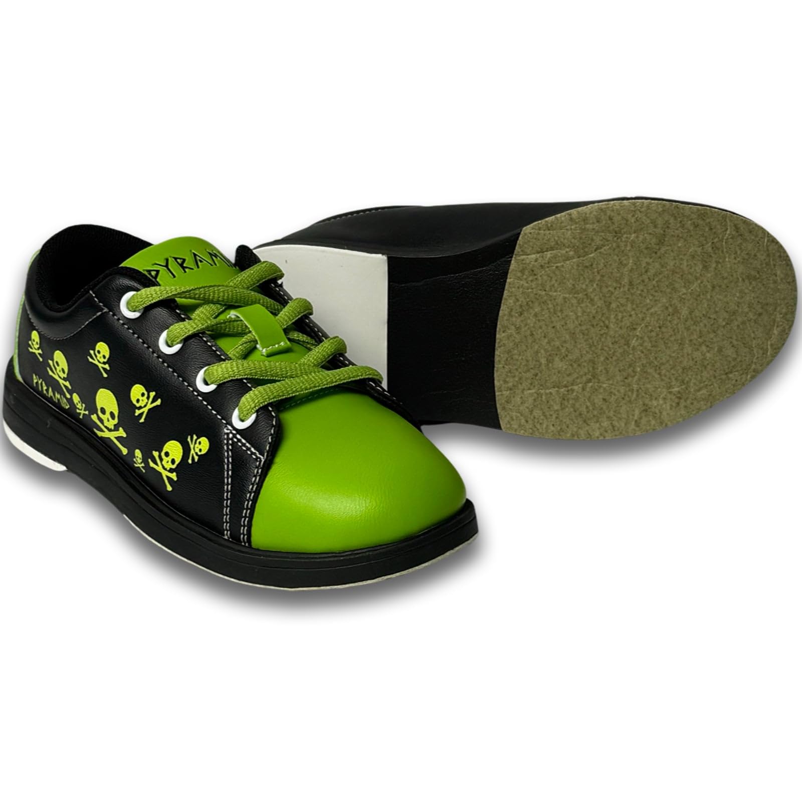 Pyramid Youth Skull Black/Green Bowling Shoes