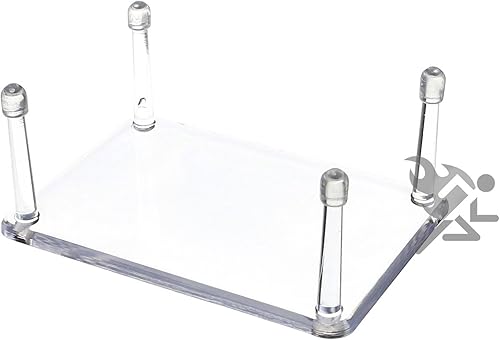 OnFireGuy Soporte de exhibición delgado de 3.5 pulgadas con cuatro clavijas con protectores antiarañazos para señuelos, minerales y fósiles, paquete