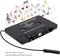 Vista 2 de SUNGOOYUE Adaptador de casete Bluetooth de audio para coche, reproductor de cinta Bluetooth 5.0 de plástico ABS, adaptador auxiliar de casete
