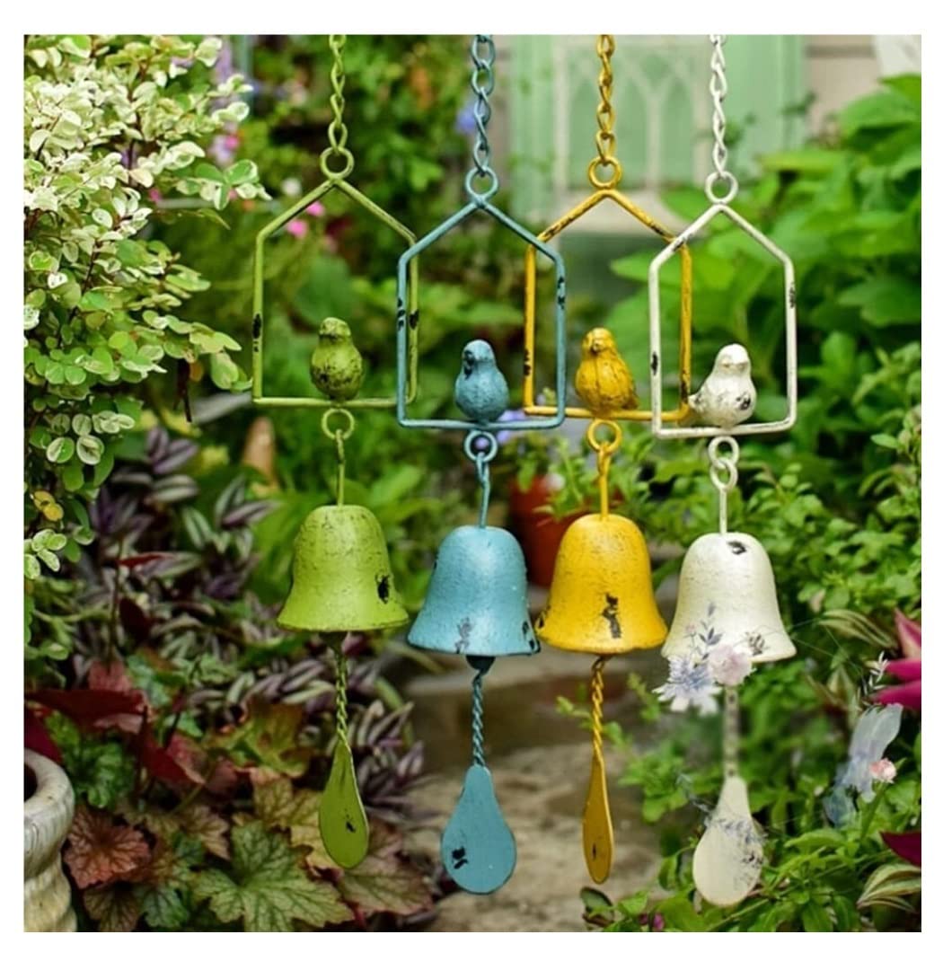 Campanelli A Vento da Giardino Campanelli Eolici per Uccelli da 4 Pezzi Campanelli Eolici Esterni per Patio, Giardino, Portico O Decorazione Interna