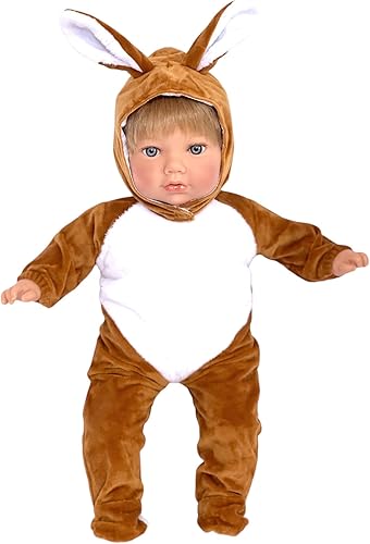 Miniatura 2 de Traje de conejo marrón para muñecas Ann Lauren de 15 a 18 pulgadas, ropa de muñeca de bebé