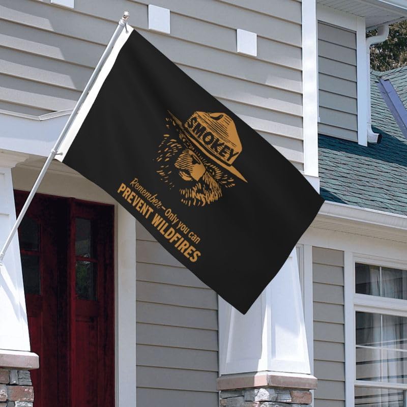 Smokey The Bear FLAG 3x5 Double-sided printing-US Polyester Flag-Vivid Color and UV Fade Resistant-Canvas Header