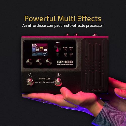 Miniatura 30 de VALETON Pedal de procesador de efectos múltiples con pedal de expresión, bucle FX MIDI I/O Amp modelado de gabinetes IR, simulación estéreo OTG USB