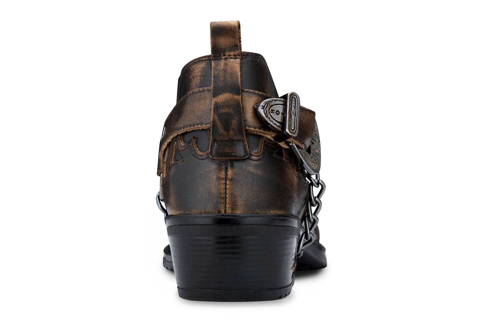 Infinity Leather Herrenstiefel Echtleder Cowboy Tanzen Schuhe Metalschnalle Krokodilmuster Punk RCK Still