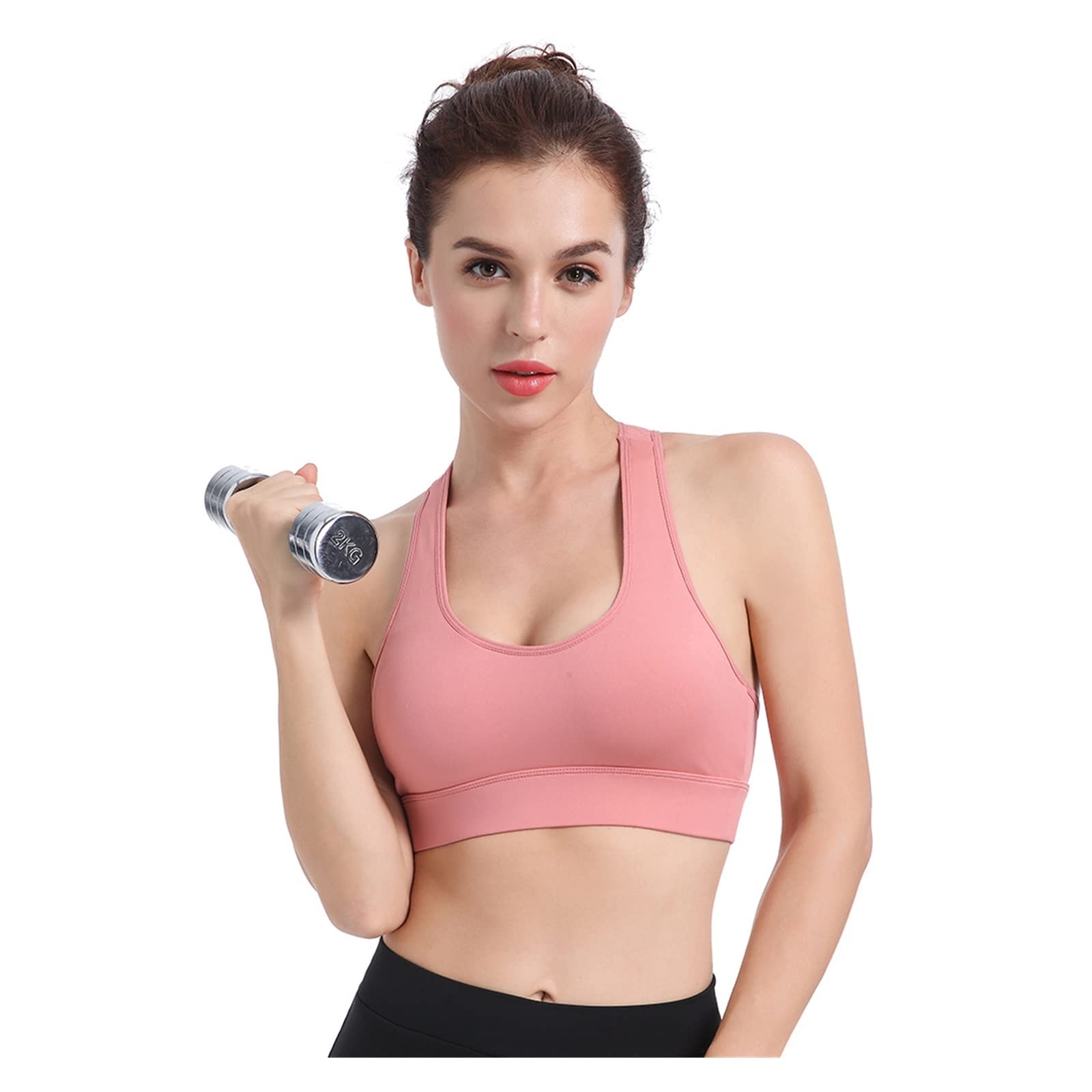 Reggiseno Sportivo Reggiseno Anti -cadente Reggiseno Sportivo Imbottito Yoga Top Poliestere in Poliestere Push up Ginn ginnash Reggiseno Fitness Sportivo