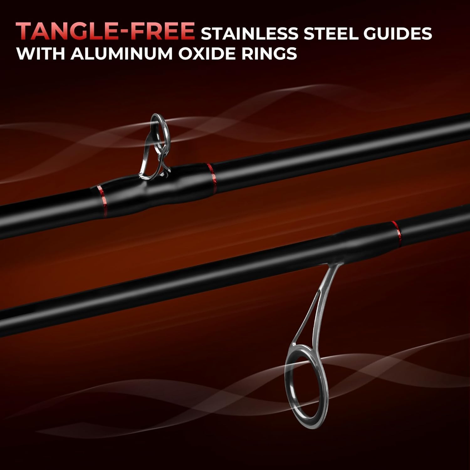 KastKing Brutus Spinning Rods & Casting Fishing Rods, IM6 Graphite Blanks, 2-Piece Rods with Extra Tip Section, PTS Power Transition System, No-Slip Grip, Hook Keeper