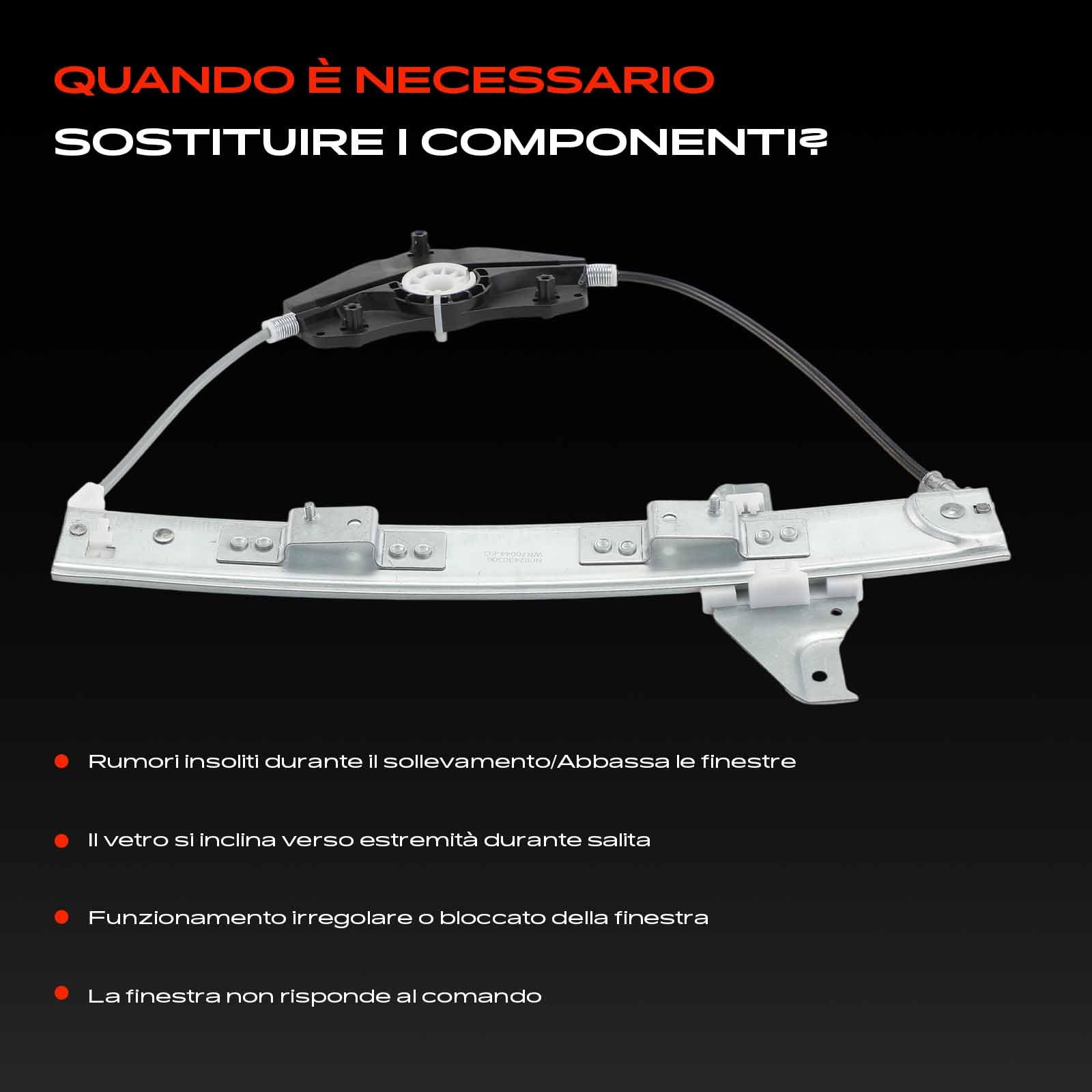 Frankberg Alzacristallo Meccanismo alzacristallo Elettrico senza Motore Posteriore destro senza piastra 4/5-Porte 2-Porte Compatibile con 407 SW 6D 6E 407 6D 407 Coupé 6C Replace# 922491