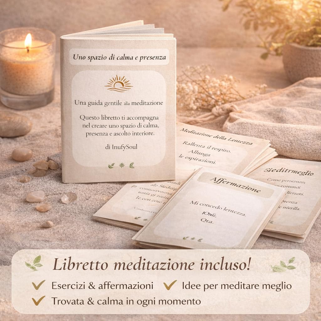 Cuscino da Meditazione/Gusci di Grano Saraceno/Rivestimento in Cotone Lavabile Rimovibile/Cuscino Yoga/Meditazione e Mindfulness