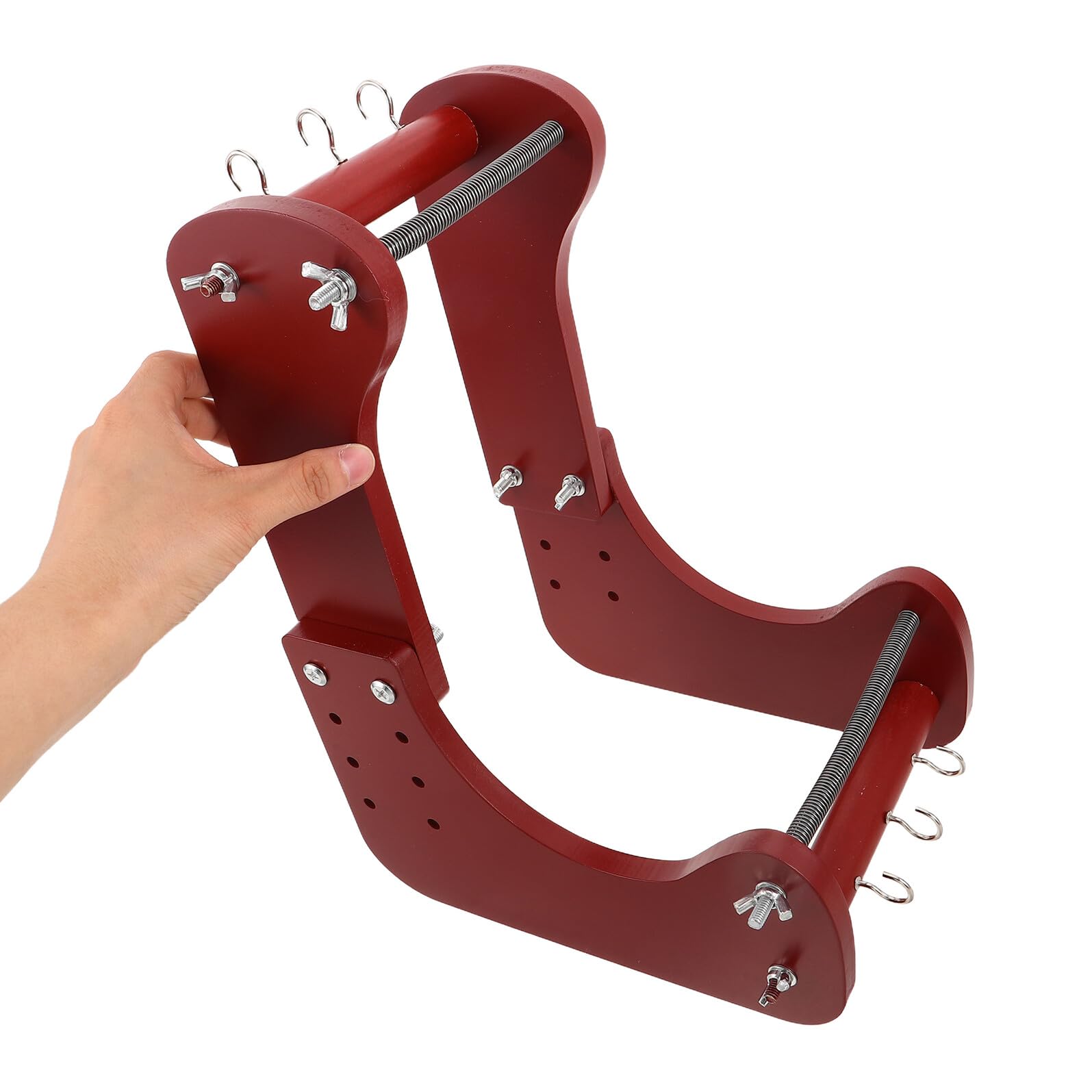 Regulowany Drewniany Koralikowe Do Tkania Bransoletek i Naszyjników Ergonomiczne Narzędzie Do Koralikowania DIY Stabilna Konstrukcja Lekki i Trwały Sprzęt Rzemieślniczy Czerwony