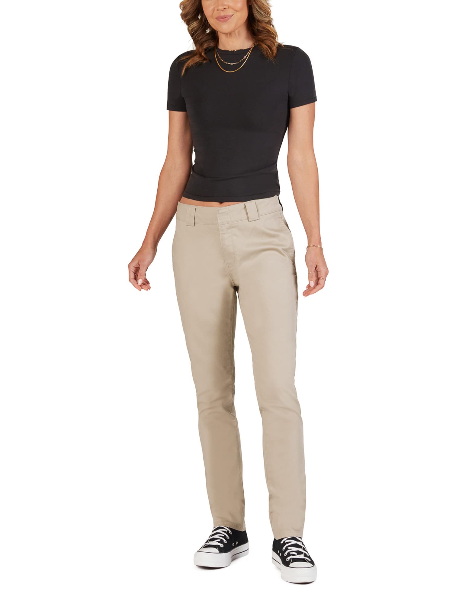 FIVESTAR GENERAL Women's Flex Skinny Work Pant, Mid-Rise, Hook and Eye Closure with Zipper Fly, Contoured Waistband