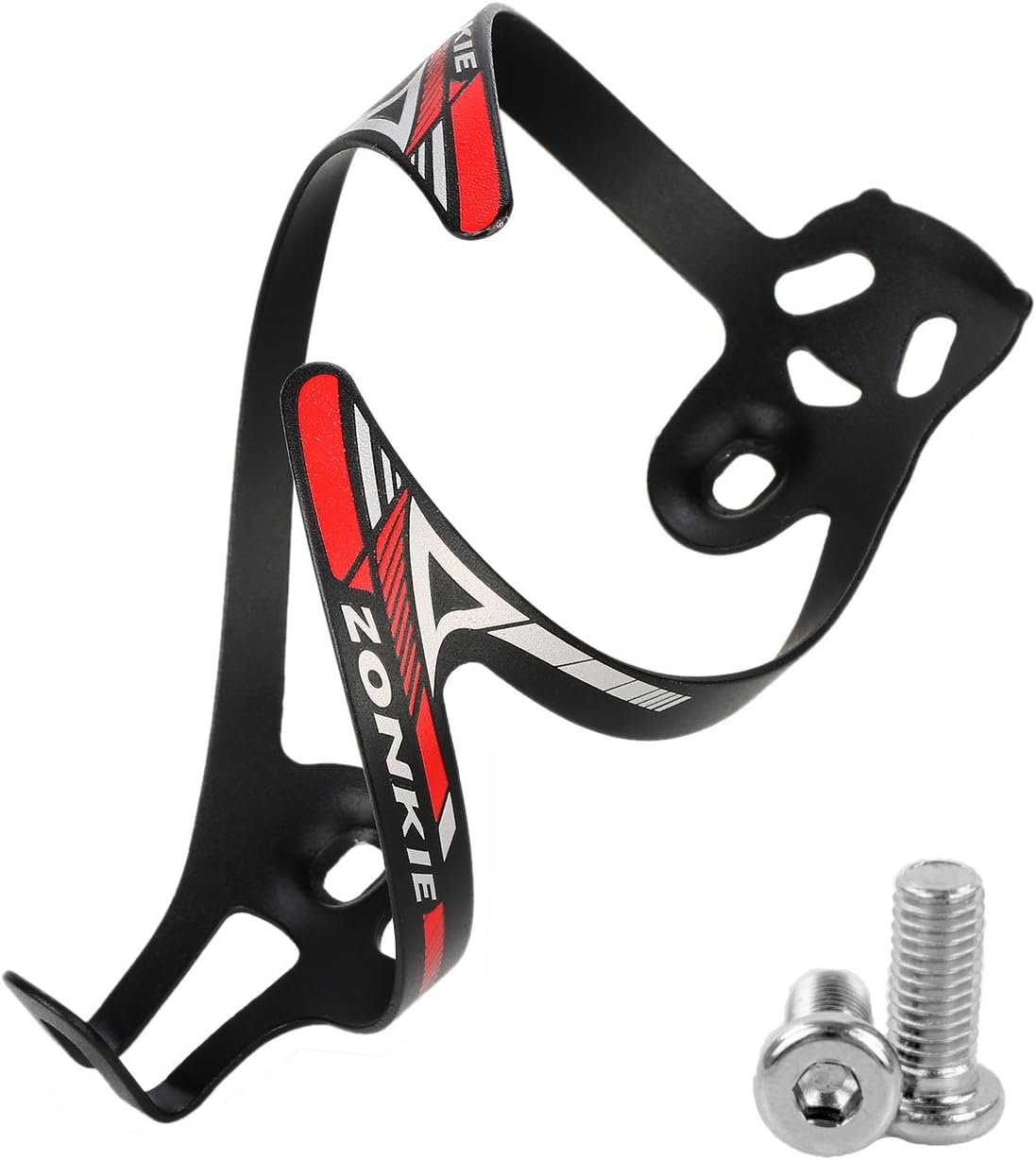 zonkie Bike Water Bottle Cage, Lightweight and Strong Bicycle Bottle Holder, Quick and Easy to Install, Ideal For Road, Mountain, Hybrid, Touring & Electric Bicycles 23g