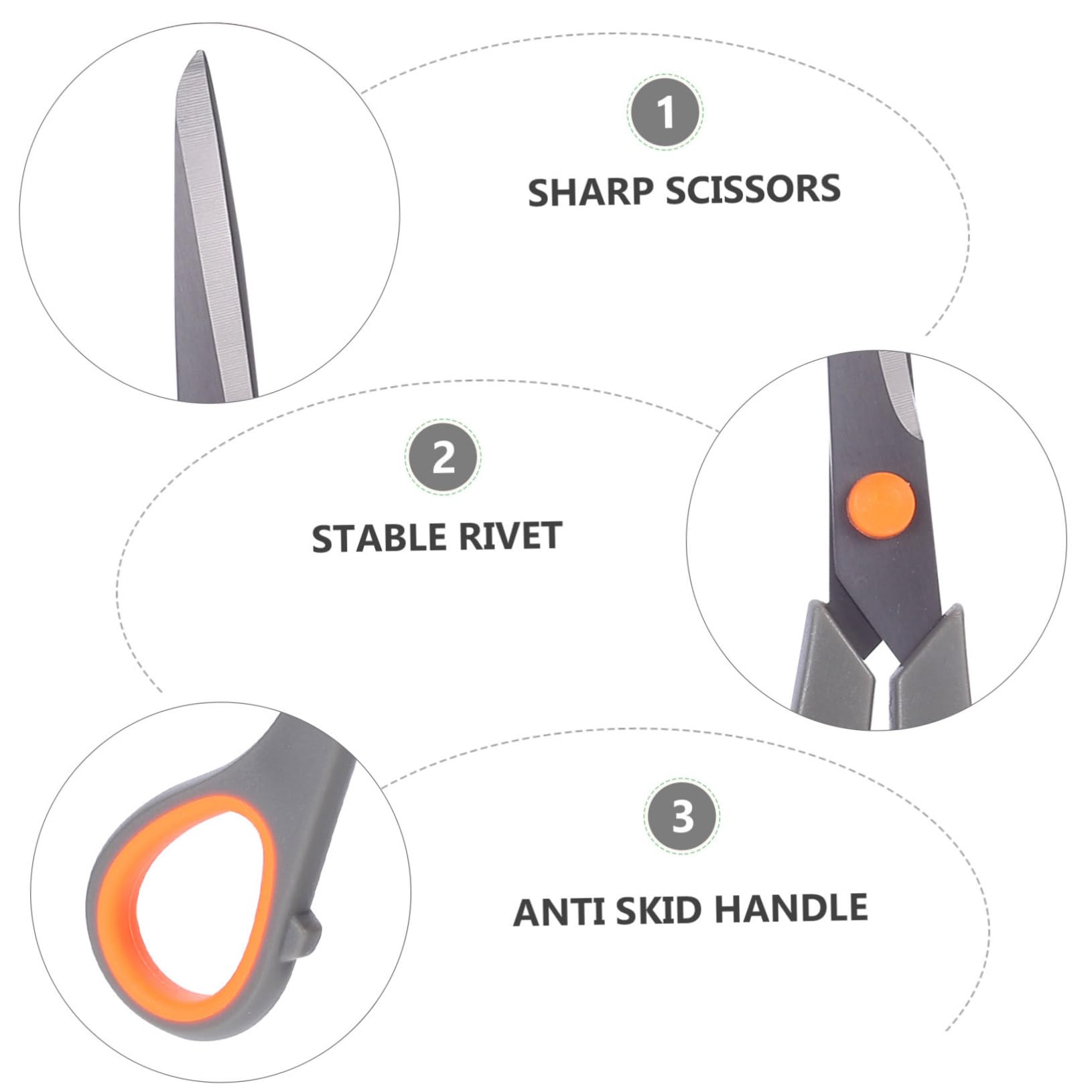 Lot de 4 Ciseaux Multifonctions en Acier Inoxydable Résistants la Rouille pour Artisanat, Couture et Bricolage, Poignée Confortable pour Usage Domestique et Bureau