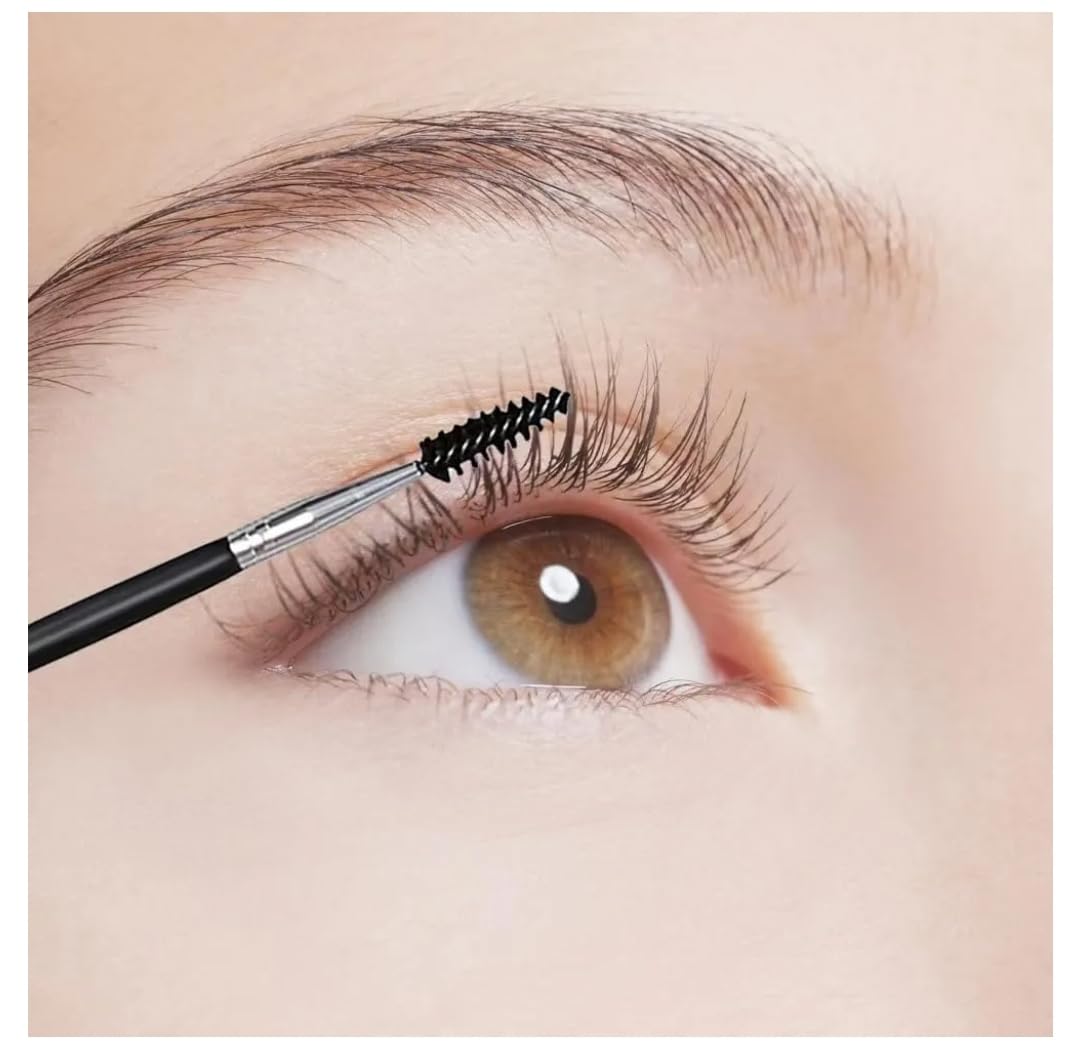 Double-end Eyelash Comb Separator Mascara Lift Curl Metal Beauty Eyes Makeup Tool Eyelashes Comb, Eyelash Comb, Mascara Brush, Eye Makeup Tool, Mascara Curl, Eye Makeup Brush (White Silver) 4