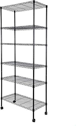 Miniatura 16 de Simple Deluxe - Estantería de almacenamiento resistente de 5 niveles, capacidad de carga de 1250 libras, 29.92" de ancho x 13.98" de profundidad x