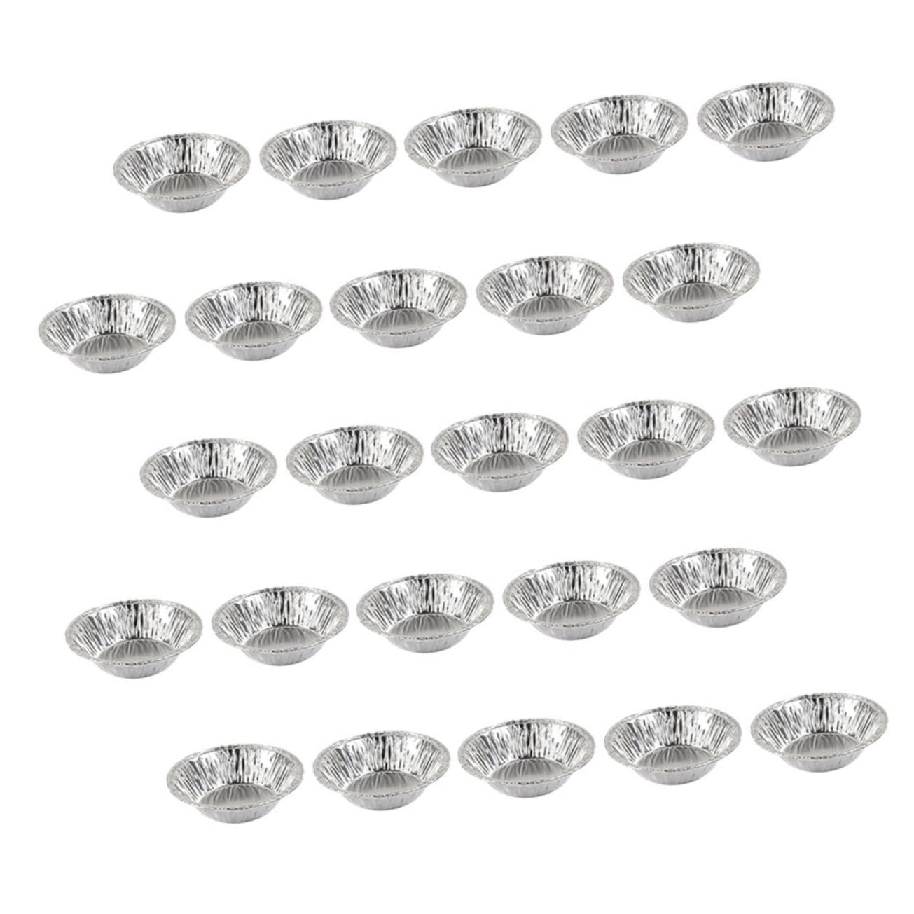 400 Moldes Tartaletas Pequeñas de Papel de Aluminio Plata, Ligeros y Resistentes al Calor, para Hornear Bollería y Dulces, DIY Baking