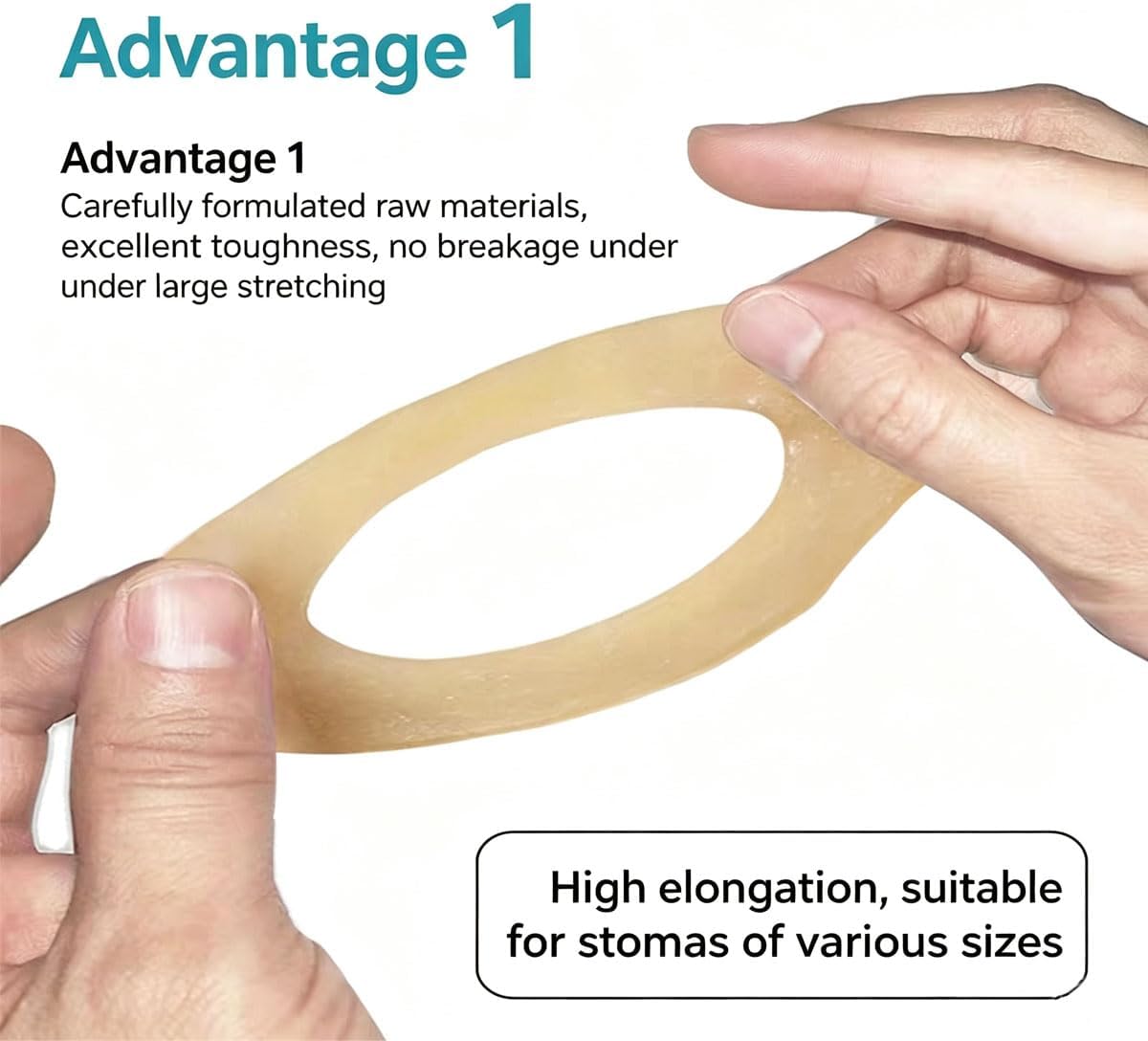 40PCS Ostomy Barrier Rings Hydrocolloid Skin Extender Rings for Colostomy Stoma Bags (2mm)