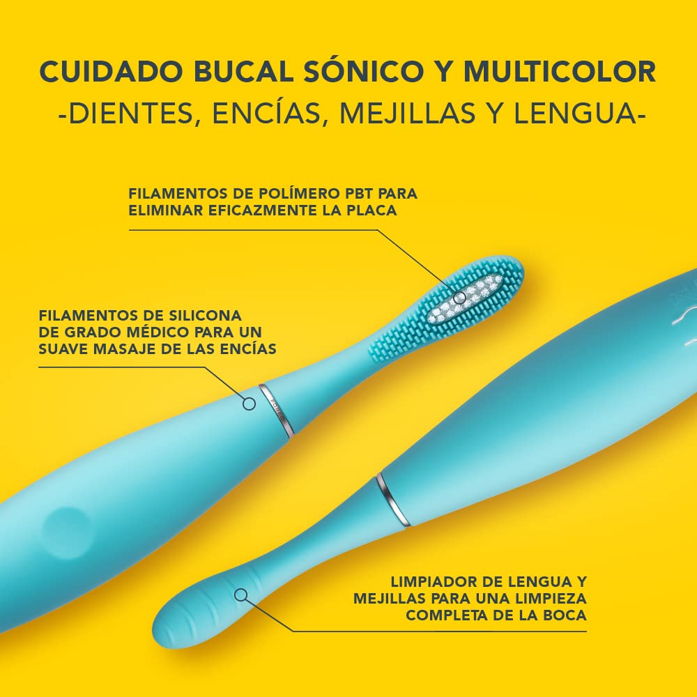 FOREO ISSA kids - Cepillo de dientes sónico para niños de 5 a 12 años, True Blue Pony