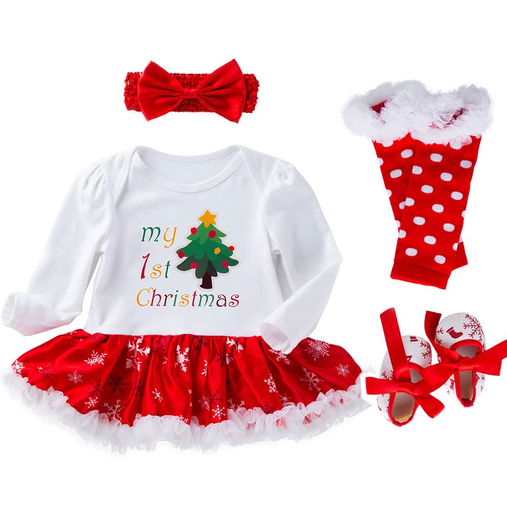 Pupygiyucbaby Girls Elf Costume Infant Christmas Green Romper