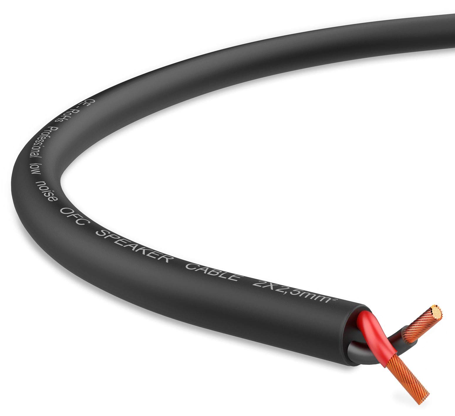 Audibax Silver BSA100 25 Black Bobina Cable Altavoz 100 Metros 2 X 2.5mm