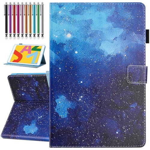 Funda para iPad de 10.2 pulgadas con soporte para bolígrafo y tapa plegable de piel