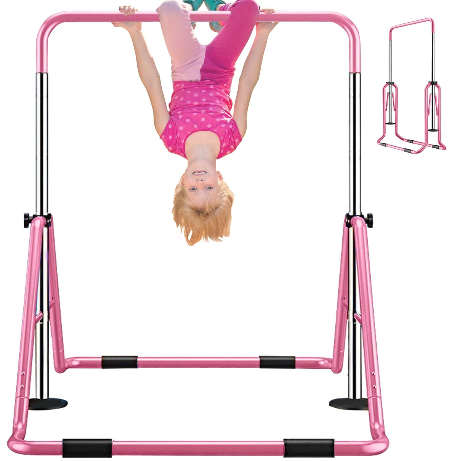 ABORON Expandable Gymnastics Bars, Adjustable Height Horizontal Bar for Kids, Foldable Training Bar for Home Training, Ideal for Kids, Juniors, Boys & Girls…