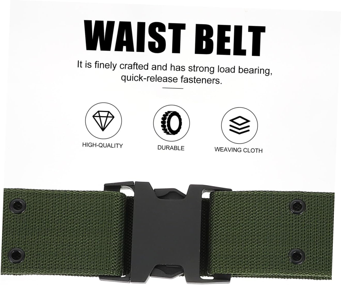 VANZACK 1Pc Heavy Duty Multifunctional Outdoor Waist Belt for Hunting Camping Fishing and Field Operations Durable Webbing Design for Guards