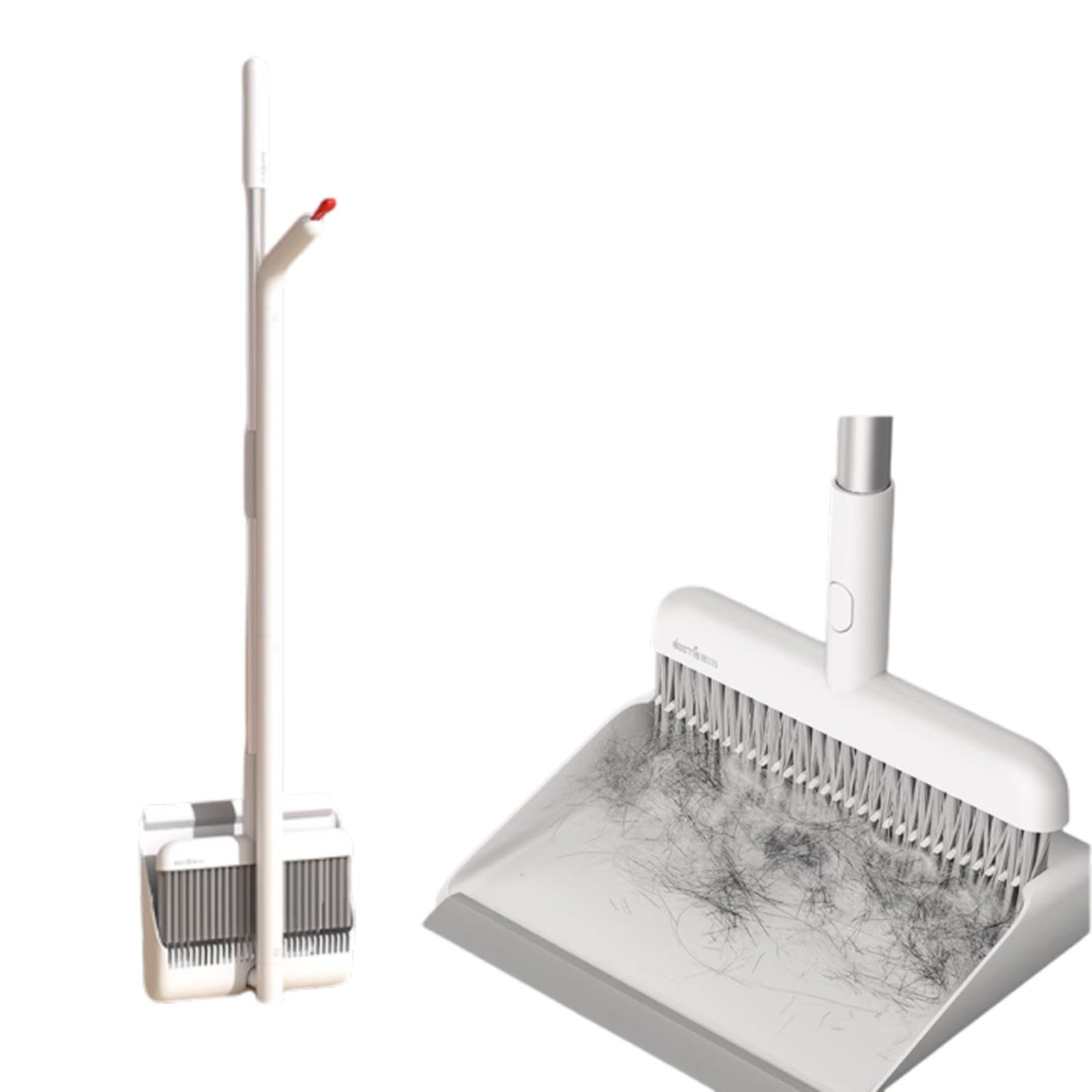 Zestaw Szufelek I Szczotek Z Długim Uchwytem, ​​wysoka Szczotka Do Zamiatania Obracana O 180 Stopni, Domowa Miska Na Kurz Z Zębami Grzebieniowymi Do Użytku W Pomieszczeniach