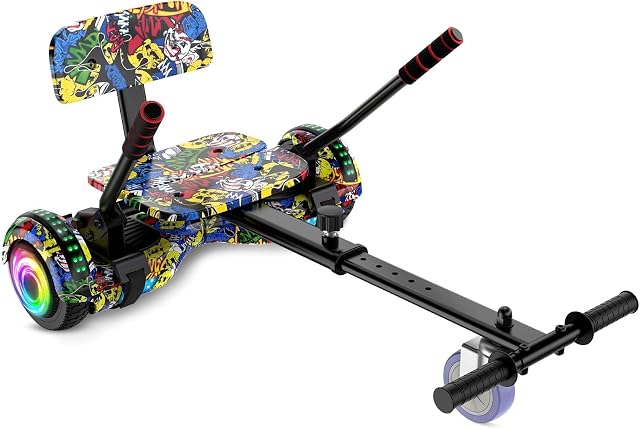 SISIGAD Hoverkart, Hoverboard Seat Attachment Adjustable Hoverboards Accessories, Hoverboard Go Kart, Compatible with 6.5/ 8/ 10 Hoverboards (Hoverboard Not Include)