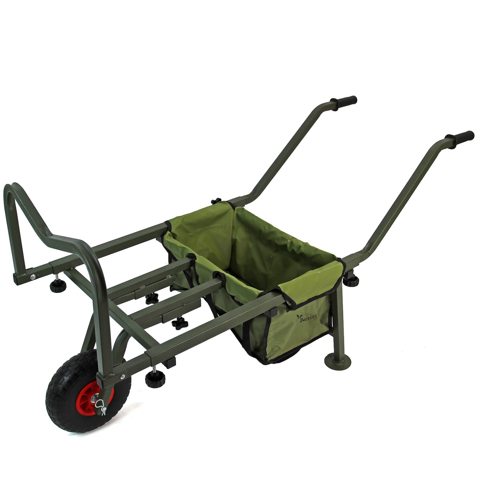Actiaspet Green - Folding Fishing Trolley Single Pu Wheel With Storage Bag | 145 X 54 X 72Cm