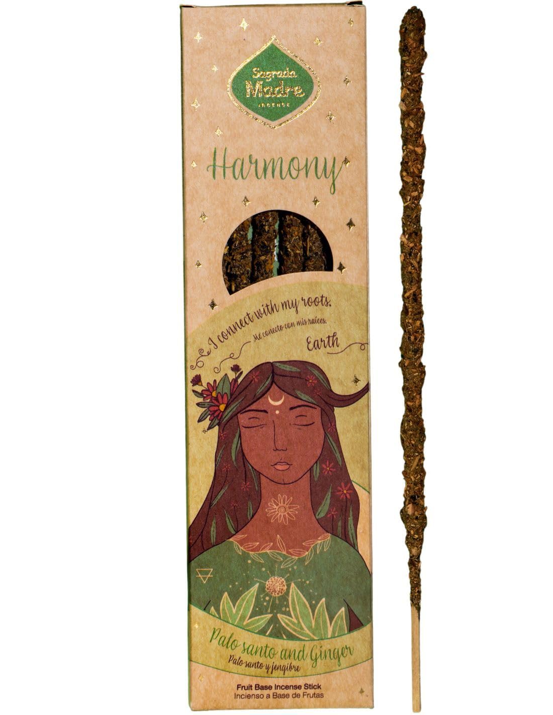 Sagrada Madre Organic Natural Colors - Element - Earth - Harmony. Incense Sticks