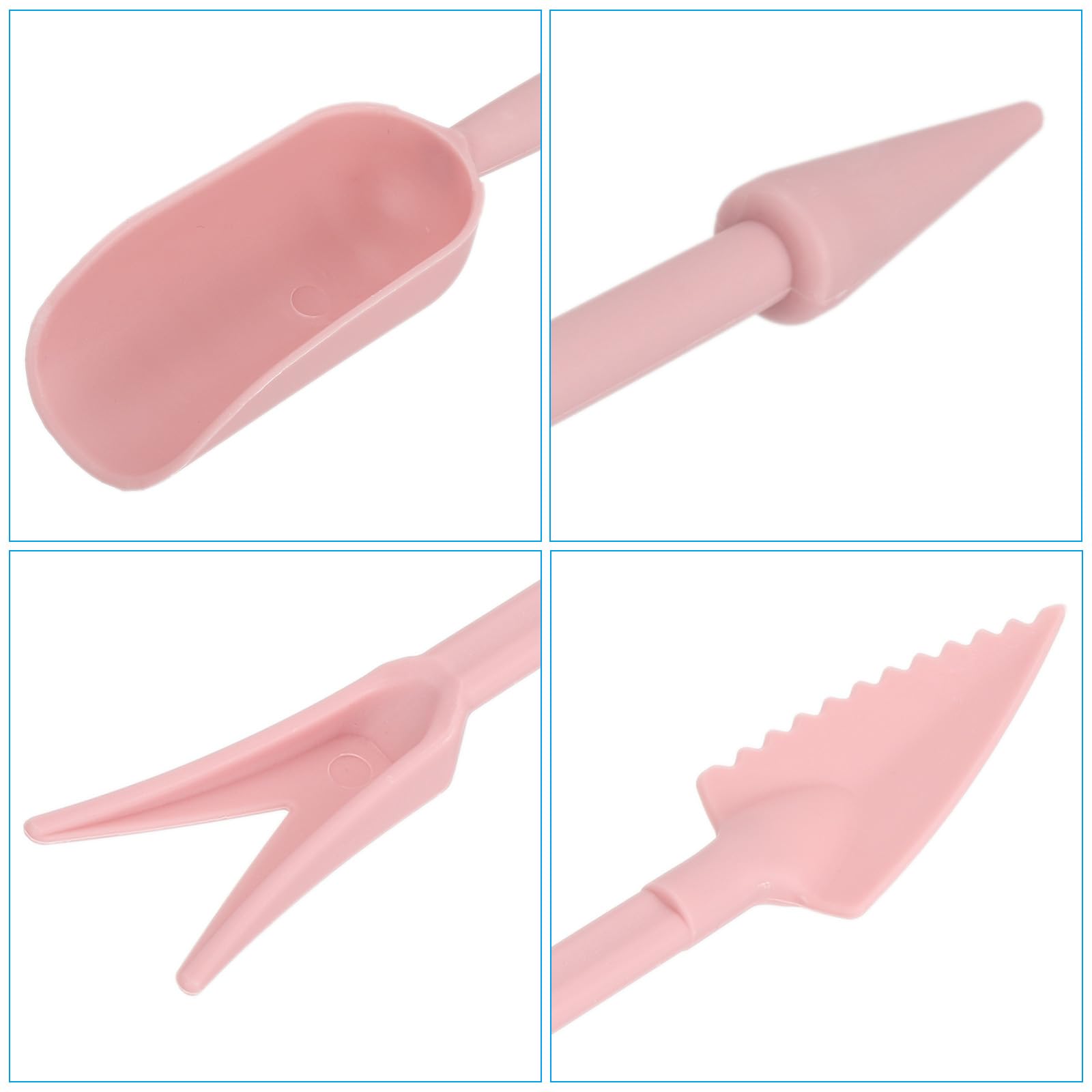 PATIKIL Mini Garden Hand Succulent Transplanting Tools, 2 Pack Digging Planting Widger Dibber Tools for Bonsai Plant Care DIY Pink - Image 3