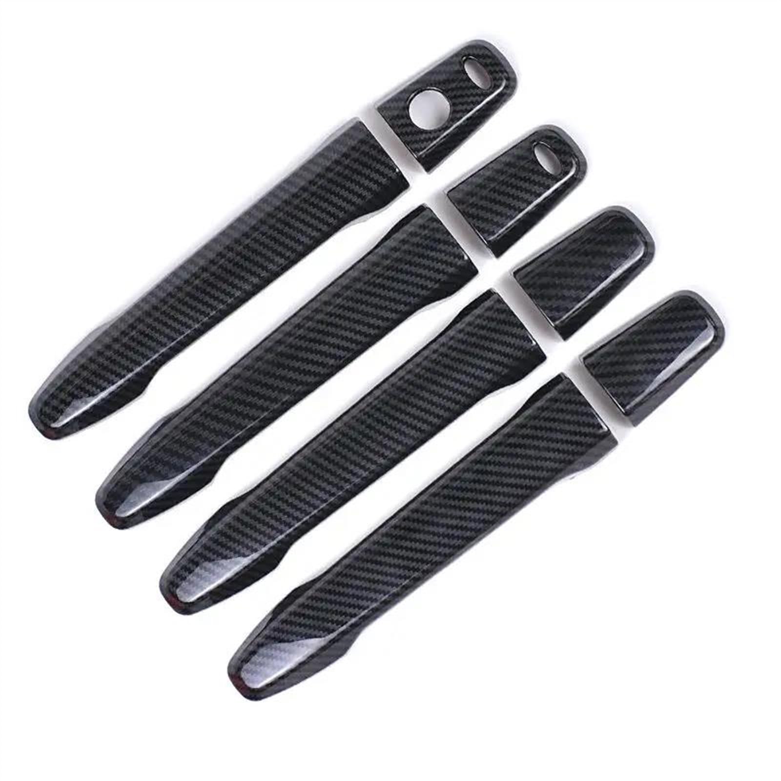 SLIMES for Mitsubishi for Outlander Lancer ASX 2008-2020 Carbon Fiber Car Door Handle Bowl Cover Sticker Styling Protection(B)