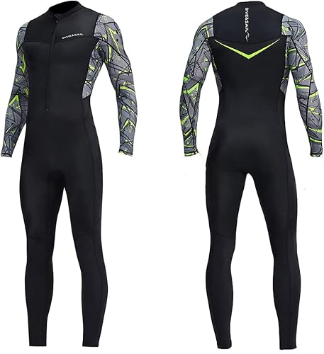 Dive Skins for Women Men Full Body Swimsuit Rash Guard Scuba Skin Thin Wetsuit, One Piece Long Sleeve Quick Dry Diving Skin UV Protection Surfing
