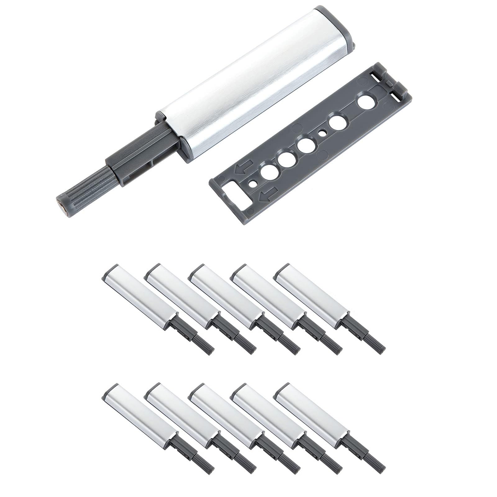 ZONSHJDKR Magnetic Latches 4/10Pc 304 Stainless Steel Latch Lock with Soft Close Feature and Touch Release to Open Cabinet Hardware