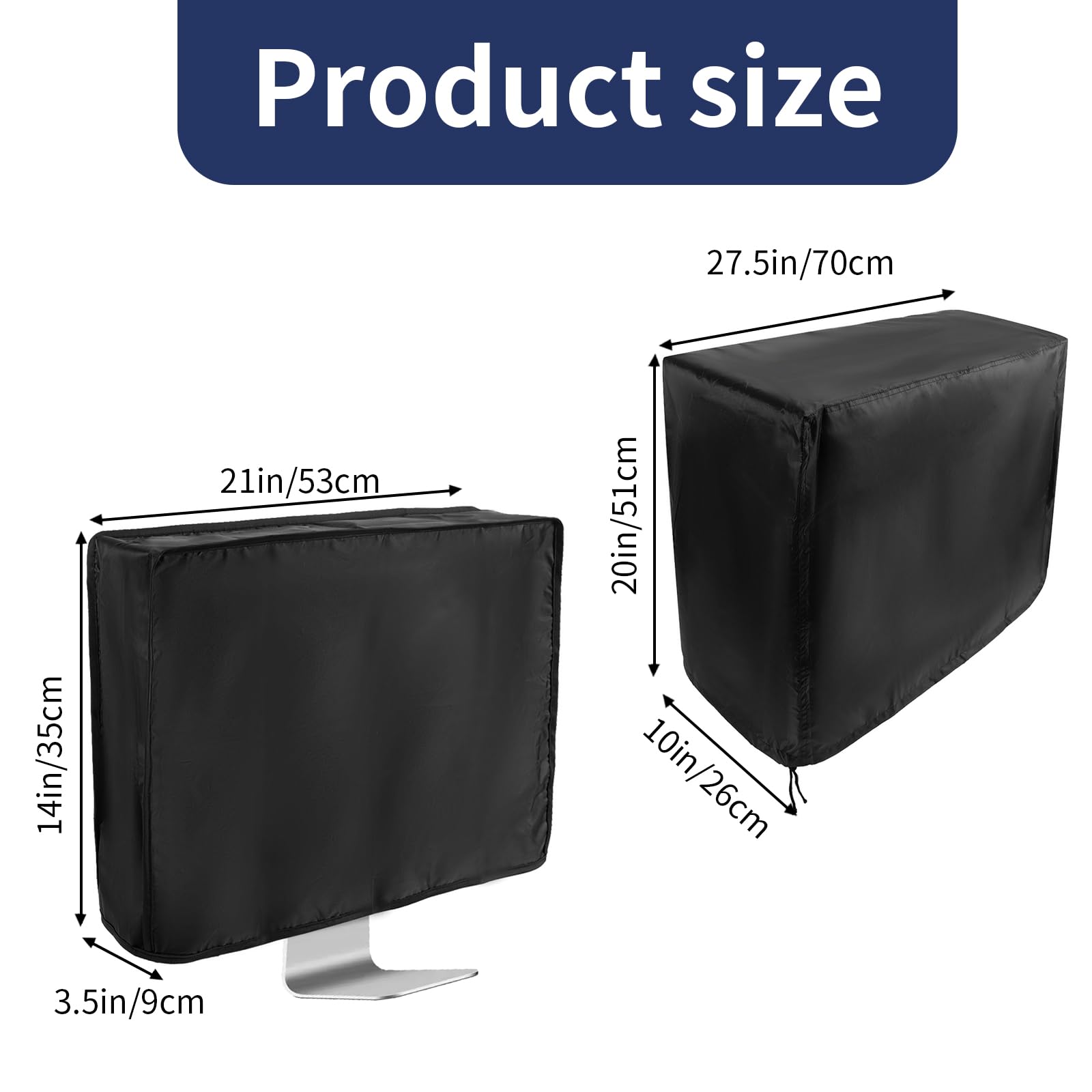 Hagsfire 2 Pack Waterproof Computer Dust Cover Set: PC Case (27.5