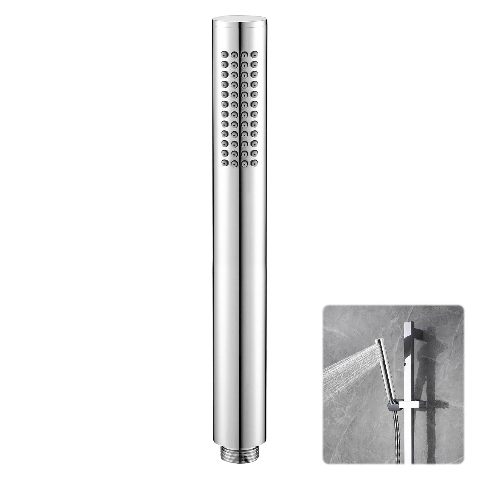 Handheld Shower Heads, Shower Head with 48 Rubber Nozzles, Easy Installation for Assisted Bathing, Pet Washing and Child Bathing, Portable Handheld Shower Head for Travel Use, Tool-Free Setup with Sca