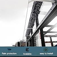 Vista 8 de KDDEON Toldo moderno para puerta de ventana, toldo duradero, toldo de porche para frente de casa, refugio de lluvia para techo, toldo de puerta