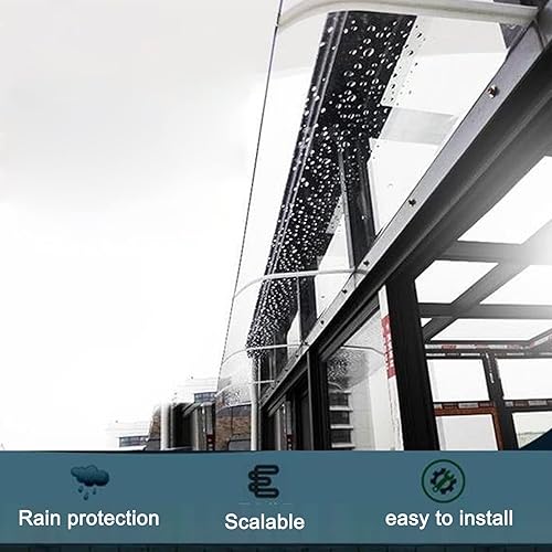Miniatura 8 de KDDEON Toldo moderno para puerta de ventana, toldo duradero, toldo para frente de casa, refugio de lluvia para techos, toldo de puerta, resistente